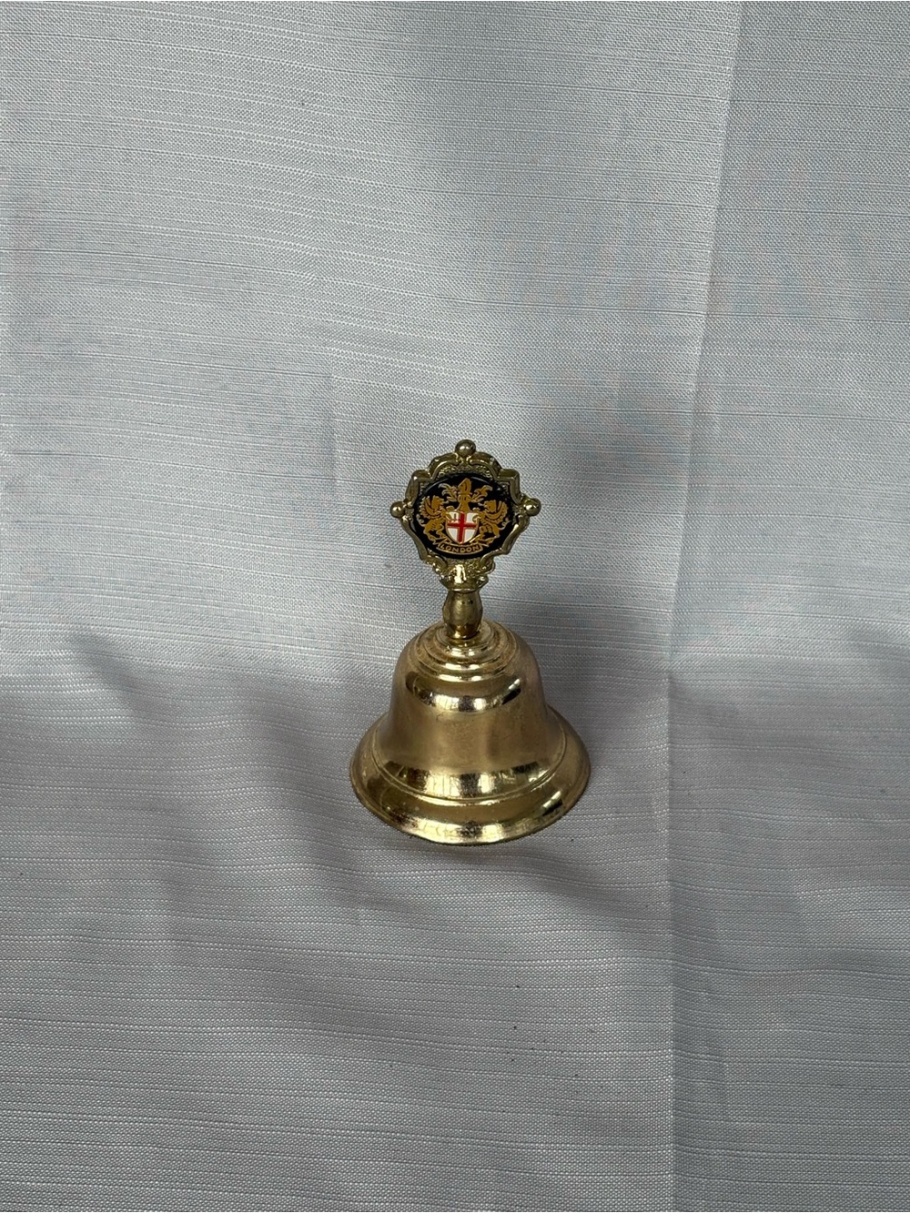 Small Brass Decorative Hand Bell with Heraldic Crest Souvenir London